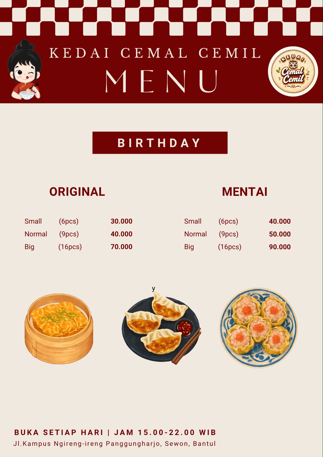 Pricelist Kedai Cemal Cemil