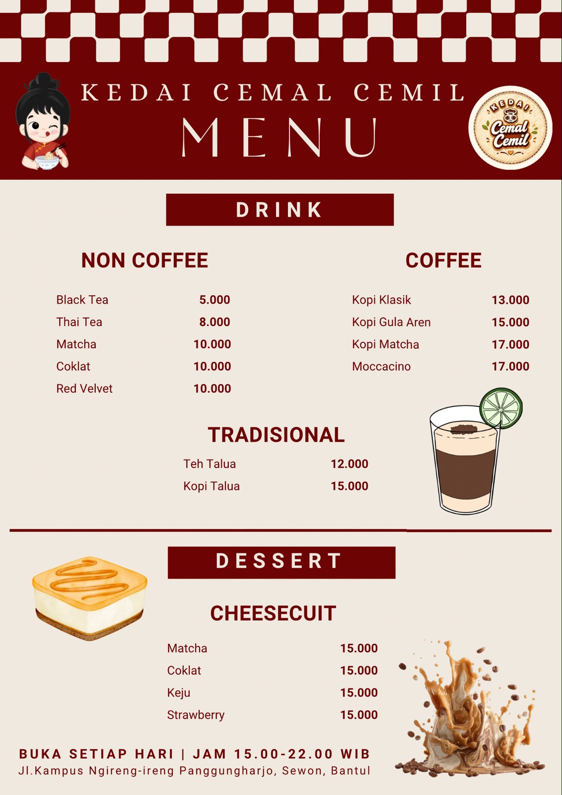 Pricelist Kedai Cemal Cemil